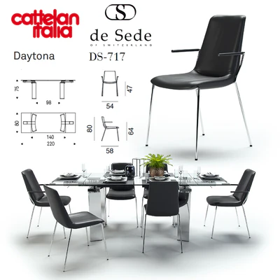 Стол Daytona Cattelan Italia  \ Стул DS-717 de Sede — Вид 1