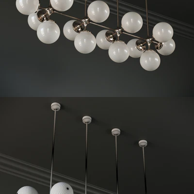 Tribeca Loft Chandelier Linear Triple — Ver 2