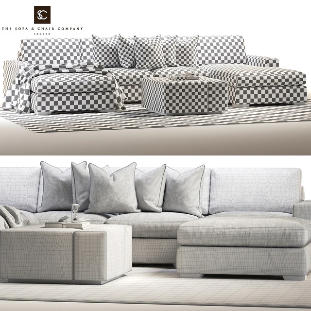 Brancusi corner sofa and Matisse ottoman — Descargar