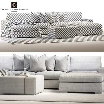 Brancusi corner sofa and Matisse ottoman — Ver 3