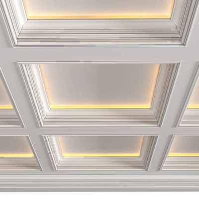 Art Deco coffered illuminated ceiling.Modern coffered illuminated ceiling — Ver 6