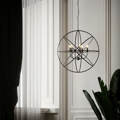 Ballard Design Beau Orb Chandelier Antique Silver, Bronze and Champagne — Вид 4