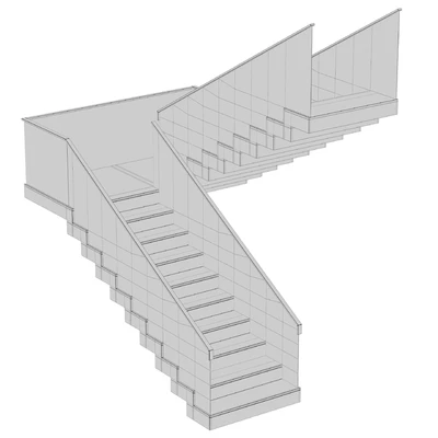 Stairs wooden — Вид 3