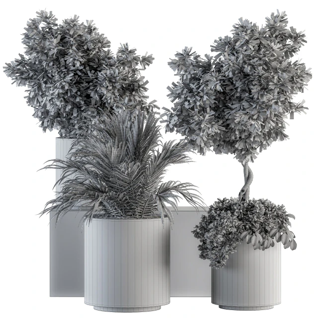 indoor Plant Set 91 - Black and Gold(Red Plant) — Скачать