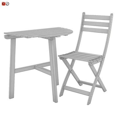 Table + chair Ikea ASKHOLMEN 02 — Ver 2