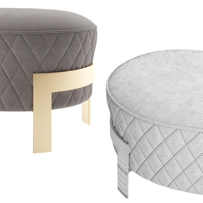 Cosmo Ottoman with metal legs 2 — Вид 2