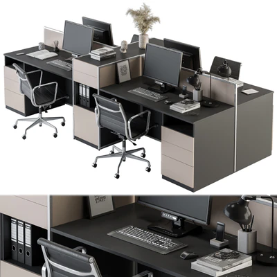 Office Furniture - employee Set 22 — Вид 1