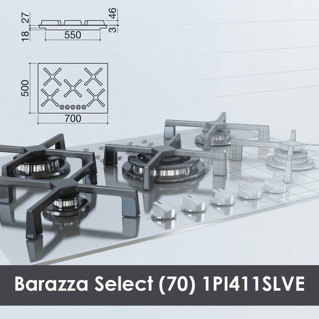 Варочная панель Barazza Select (70) 1PI411SLVE — Скачать