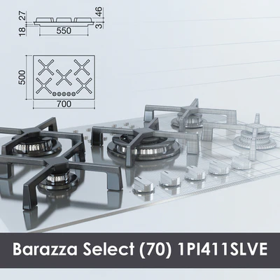 Варочная панель Barazza Select (70) 1PI411SLVE — Вид 2