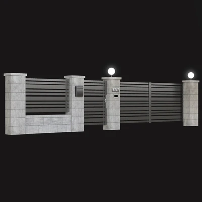 Fence with gate and intercom — Вид 5