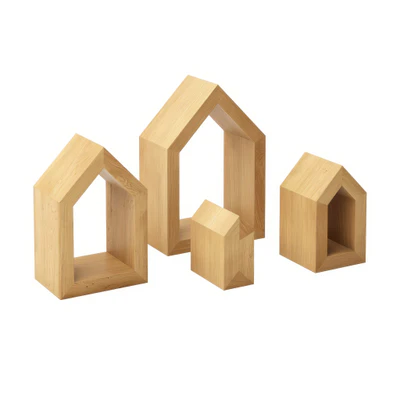four houses wooden decoration by mad lab — Descargar