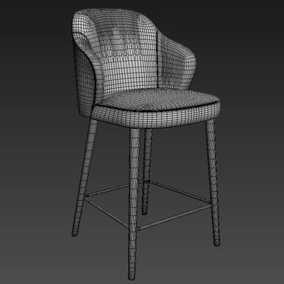 Minotti Leslie Steel Counter Stool — Ver 2