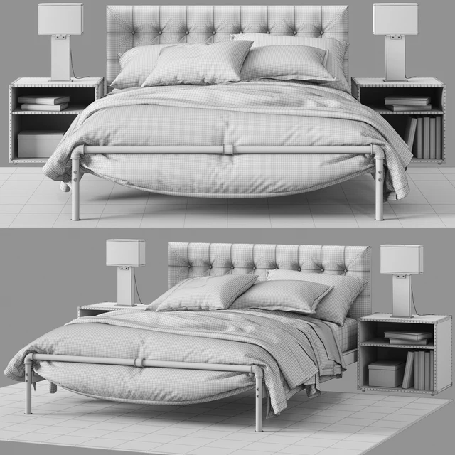RH Finlay Platform Bed — Скачать