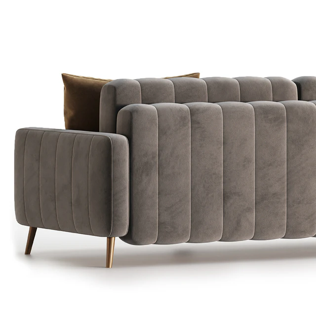 Sofa Markful Velvet Gray — Скачать