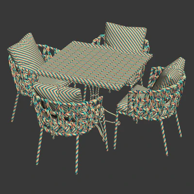 Outdoor garden furniture set v01 / Furniture set — Ver 4