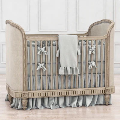 RH Belle Upholstered Crib (distressed linen) — Вид 1