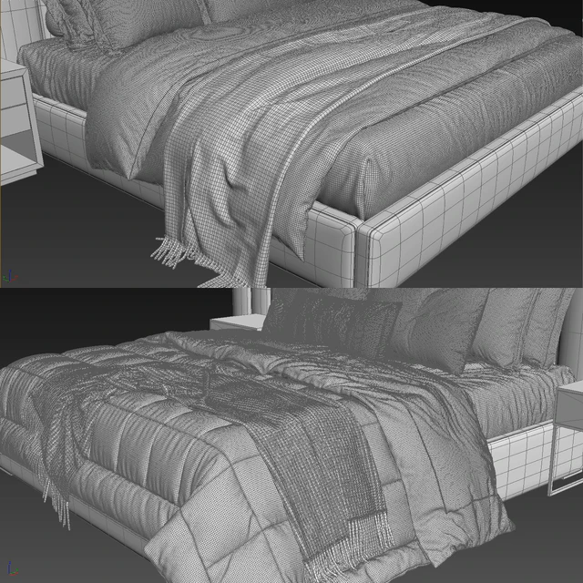 RH Modena Vertical Channel Panel Fabric Platform Bed — Скачать