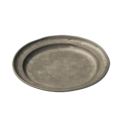 tableware plate metal old 001 — Descargar