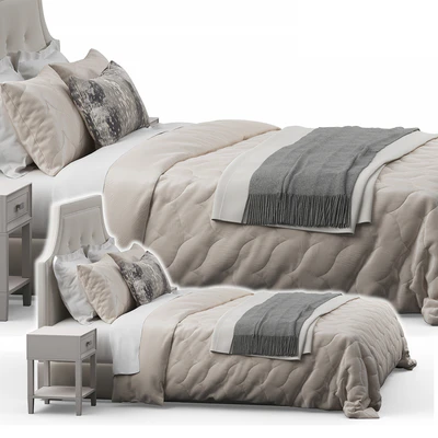 Arched Tufted Headboard Bed — Ver 4
