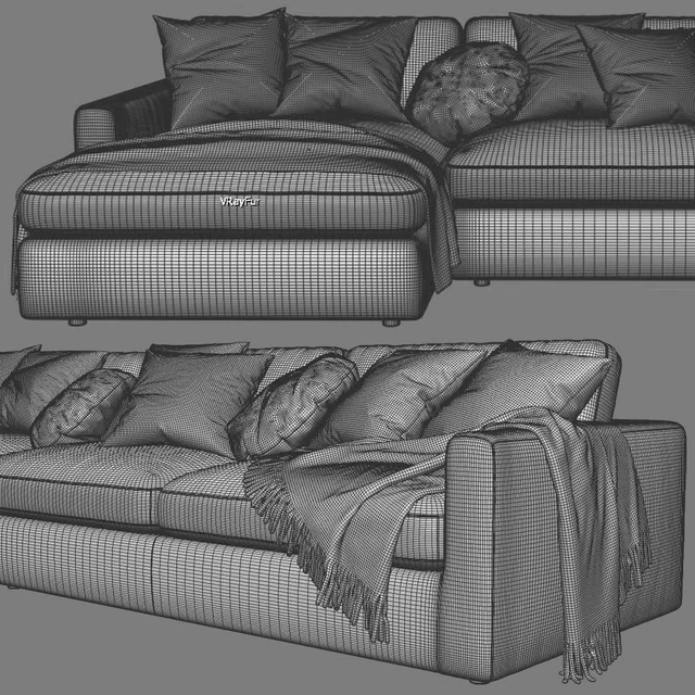 Linteloo Fabio Chaise Longue Sofa — Скачать