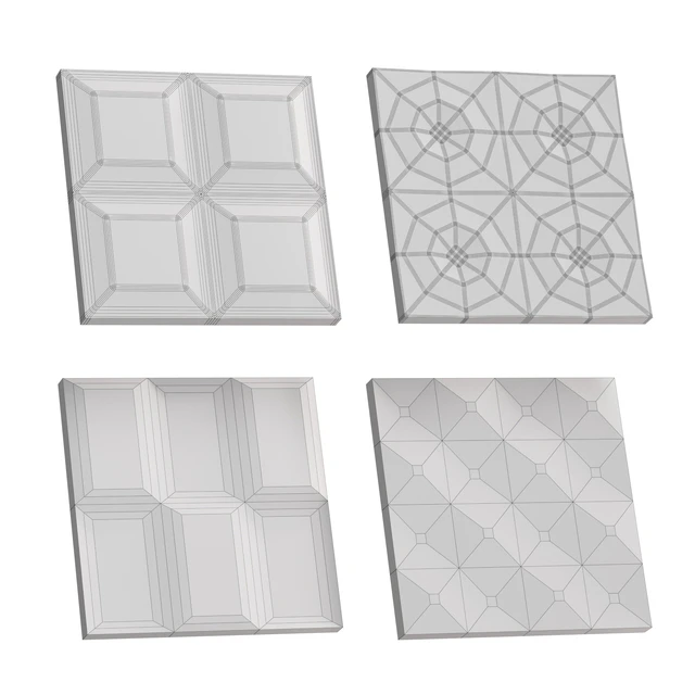 Fluted glass Set 04 — Descargar