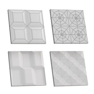 Fluted glass Set 04 — Ver 7