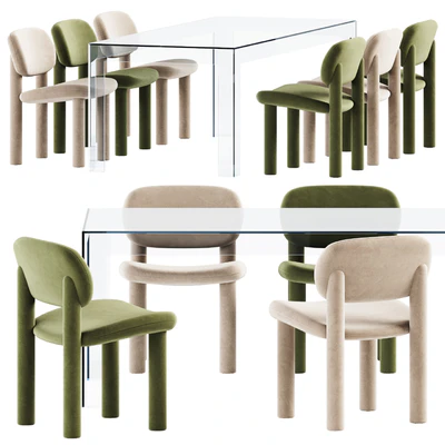 Chair Tottori Driade and Atlantis Table by Glas Italia — Ver 1