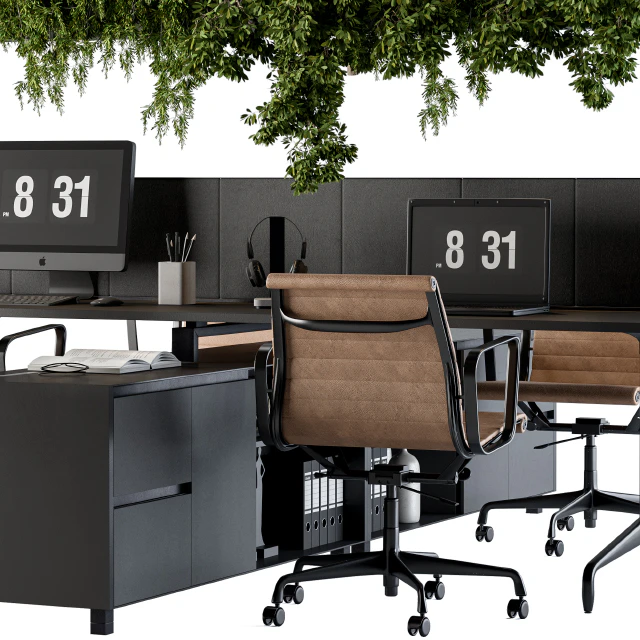 Office Furniture - employee Set 16 — Descargar