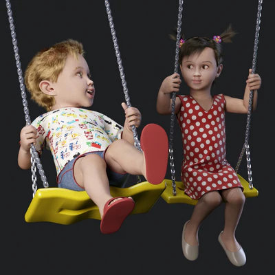 Children on the swing — Ver 1