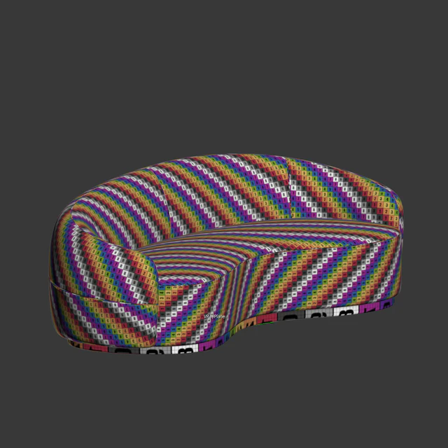 Snowglobs Austin Curved Sofa — Скачать