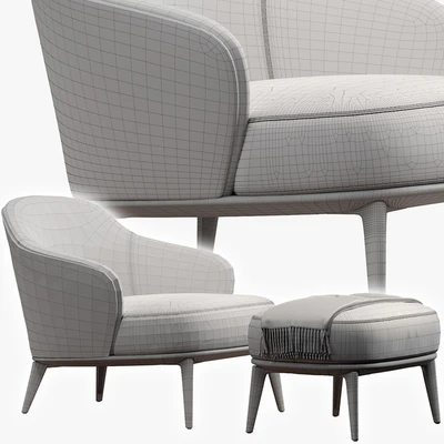 MINOTTI LESLIE ARMCHAIR — Ver 6