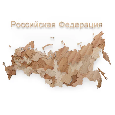 Wooden map of Russia — Ver 1