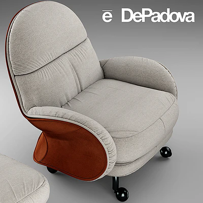 Armchair LOUISIANA De Padova Contract LOUISIANA — Ver 3