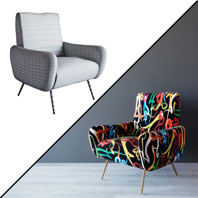 Armchair Seletti Armchair Snakes Design: Toiletpaper — Ver 2