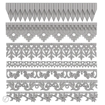 A set of carved platbands (friezes.1) — Ver 2