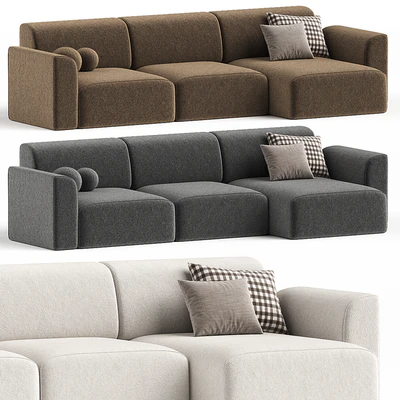 Corner sofa Bayvin-2 Soft Gray — Ver 1