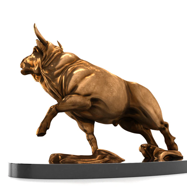 A bronze statue of a bull — Download