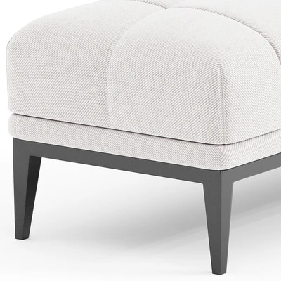 Eichholtz Aurelio White Tufted Upholstered Bench — Вид 4