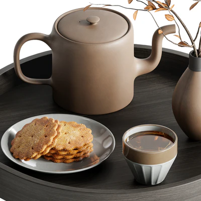 Tea set and cookies, dry — View 4