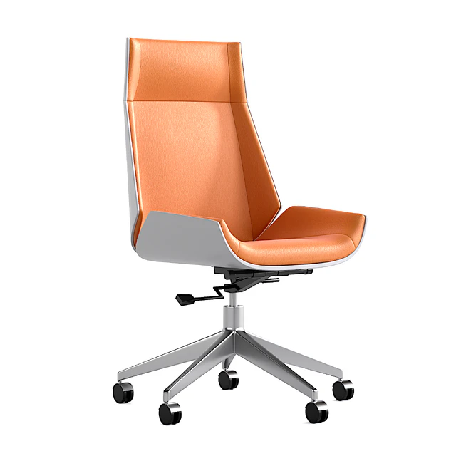 Leather Office Chair Desk Chair with Fixed Base & Adjustable Height HOMARY — Descargar