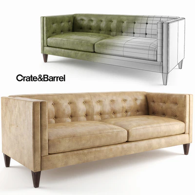 Crate & Barrel Aidan Leather Sofa — Ver 1