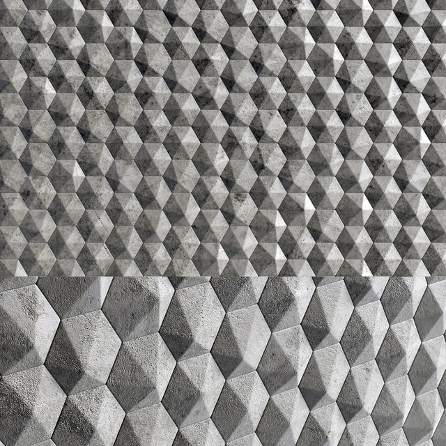 3D panels Hexagons — Скачать