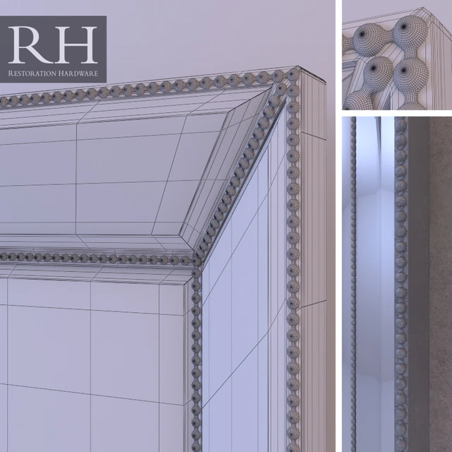 RH VENETIAN BEADED MIRROR - SILVER — Descargar