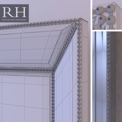 RH VENETIAN BEADED MIRROR - SILVER — Ver 2