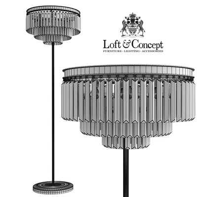 RH 1920S ODEON SMOKE GLASS FRINGE FLOR LAMPS — Ver 3
