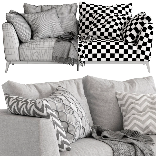 Flou Oliver Sofa type1 — Скачать