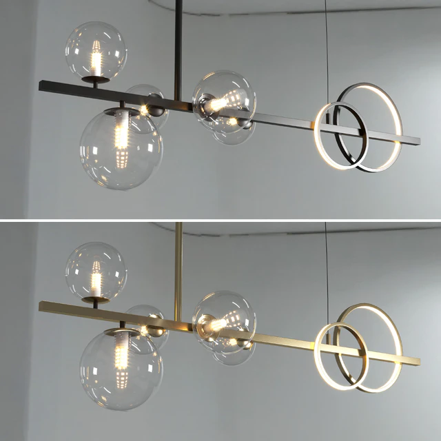 Artpad Modern European Glass Bubble Dining room Pendant Lights Black & gold — Descargar