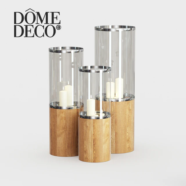 Dome deco set of candlesticks — Download