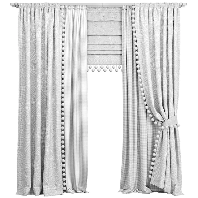 Curtain 76/ шторы с помпонами — Скачать