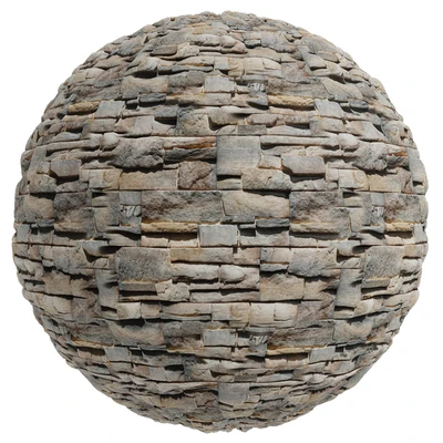 FB596 Exterior Stone Cladding facade | 3MAT | PBR | Seamless — Ver 6
